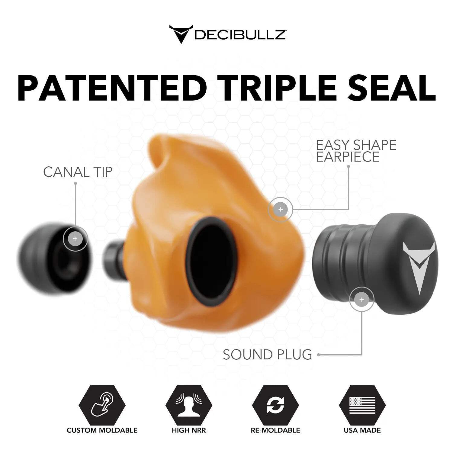 Custom Molded Earplugs 31dB NRR Pro-Pack with Case and Lanyard