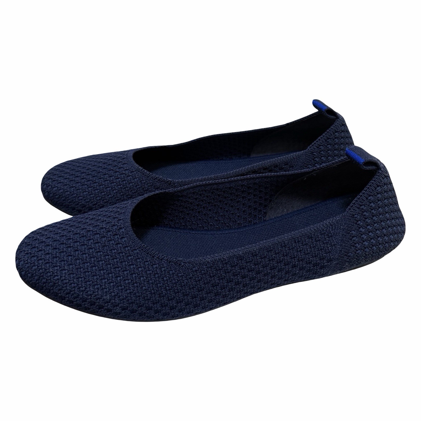 Rothys Womens Round Toe Mesh Ballet Flats US 8.5 EU 38.5 Navy Machine Washable