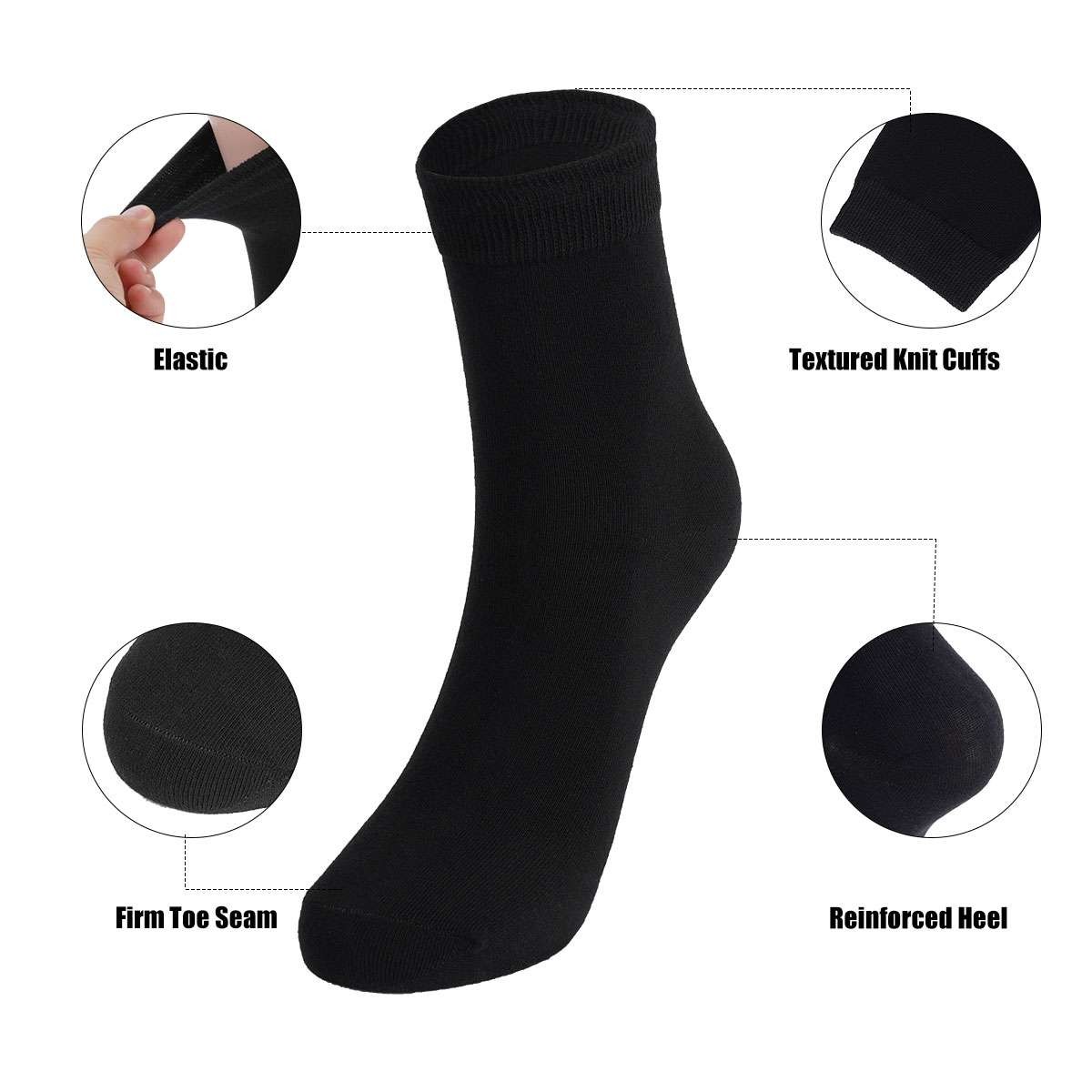 Lot 1/4 Pairs Mens Womens Ankle Quarter Crew Socks Sport Casual Cotton Socks US