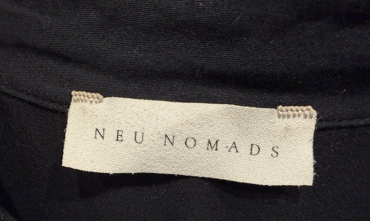 NEU NOMADS Women’s Black Shirt Dress XS Relaxed Button Front Minimalist Tunic