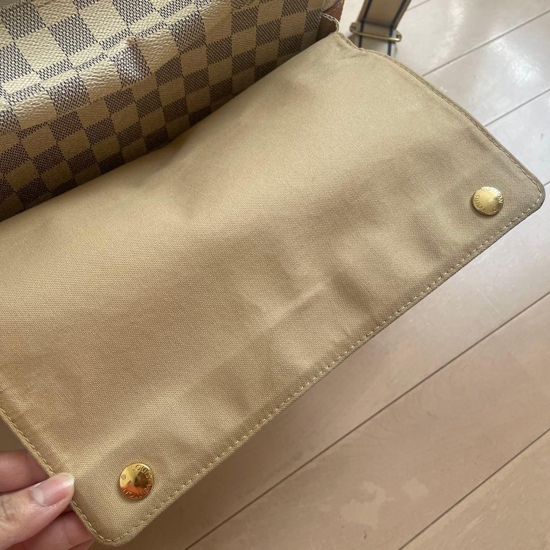 Auth LOUIS VUITTON Damier Azur Naviglio Shoulder Bag Used