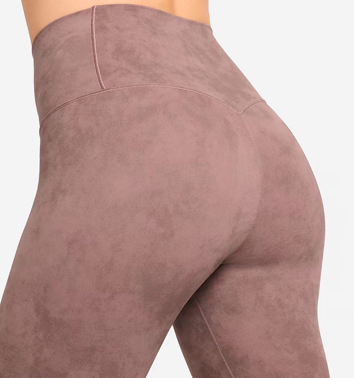 Nike Zenvy Womens High-Waisted 7/8 Leggings Sz S Gentle Support Mauve FN4167-208