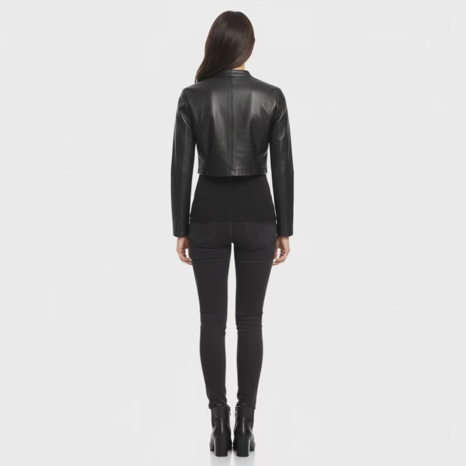 Women’s Handmade Black Cropped Bolero Leather jacket – Women’s Cropped Black