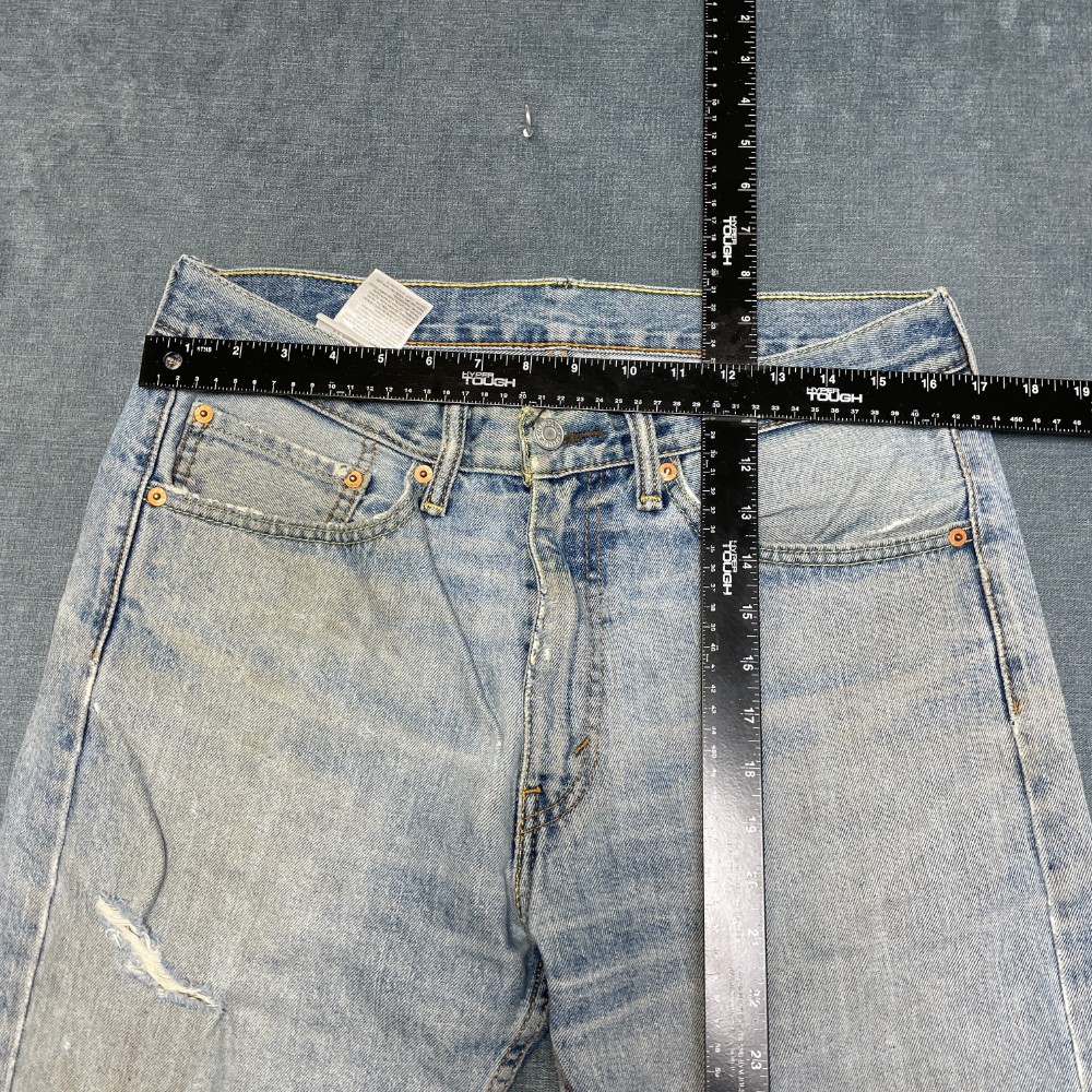 Levi’s Jeans Mens 34×29 Blue Denim Cotton Non Stretch 5 Pockets All Seasons