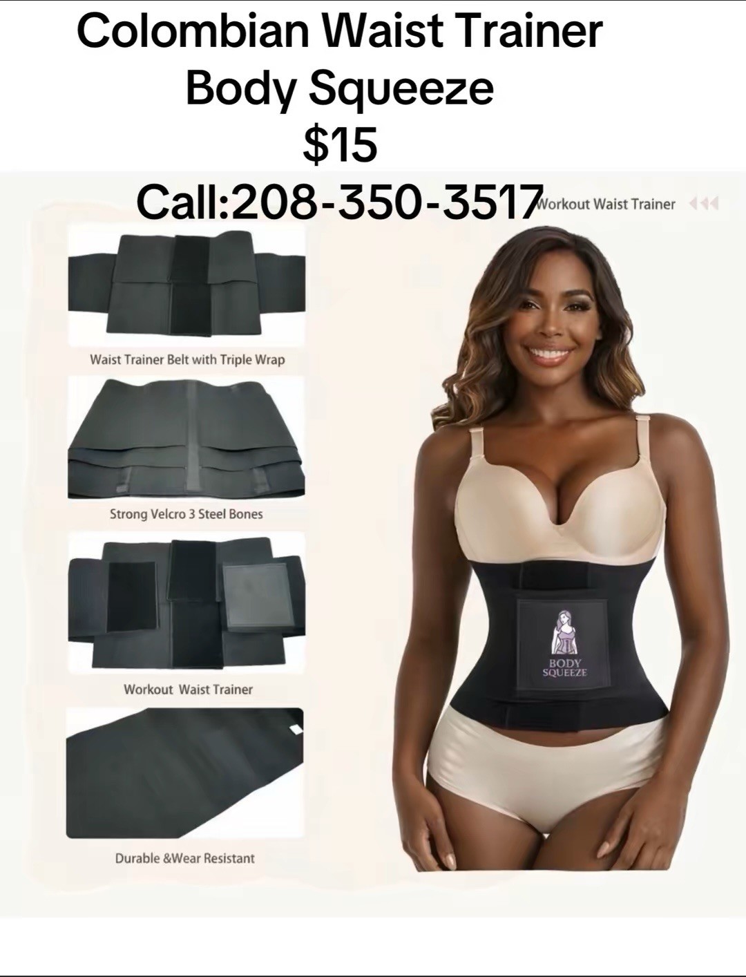 women waist trainer Tummy Control Belt body Shaper Slimming Corset (S-XL)