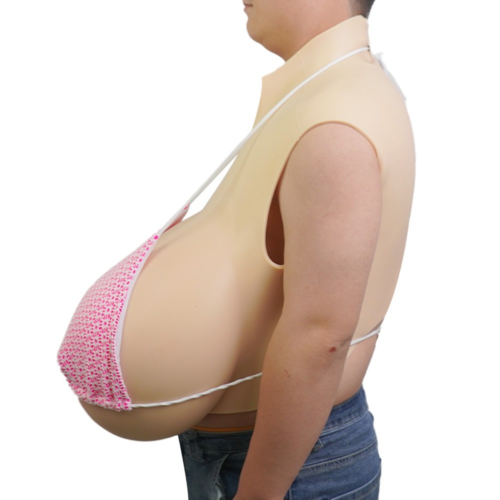 Silicone Breast Form Plate Fake Boobs Silicone Gel Filler X Cup Crossdresser