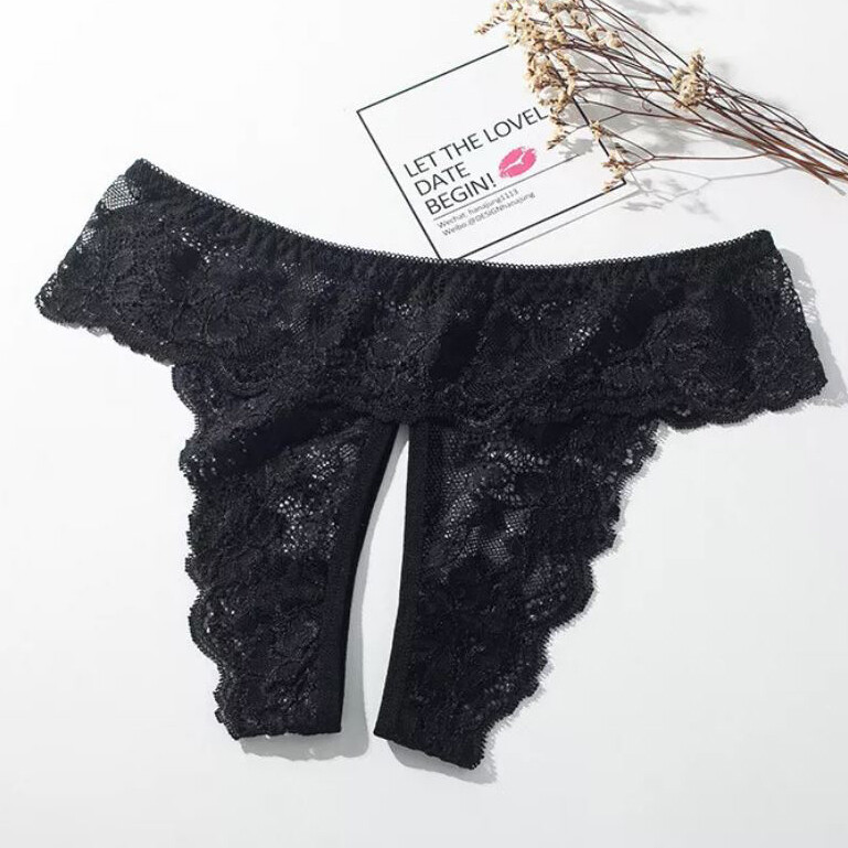 Sexy Womens Lace Panties Briefs Crotchles Ladies Cheeky Underwear Lingerie Thong