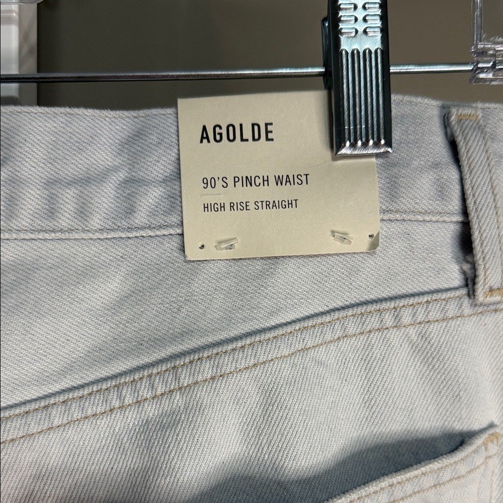 NWT AGOLDE 90’s Pinch Waist High Rise Straight Jean in Haze Size 29