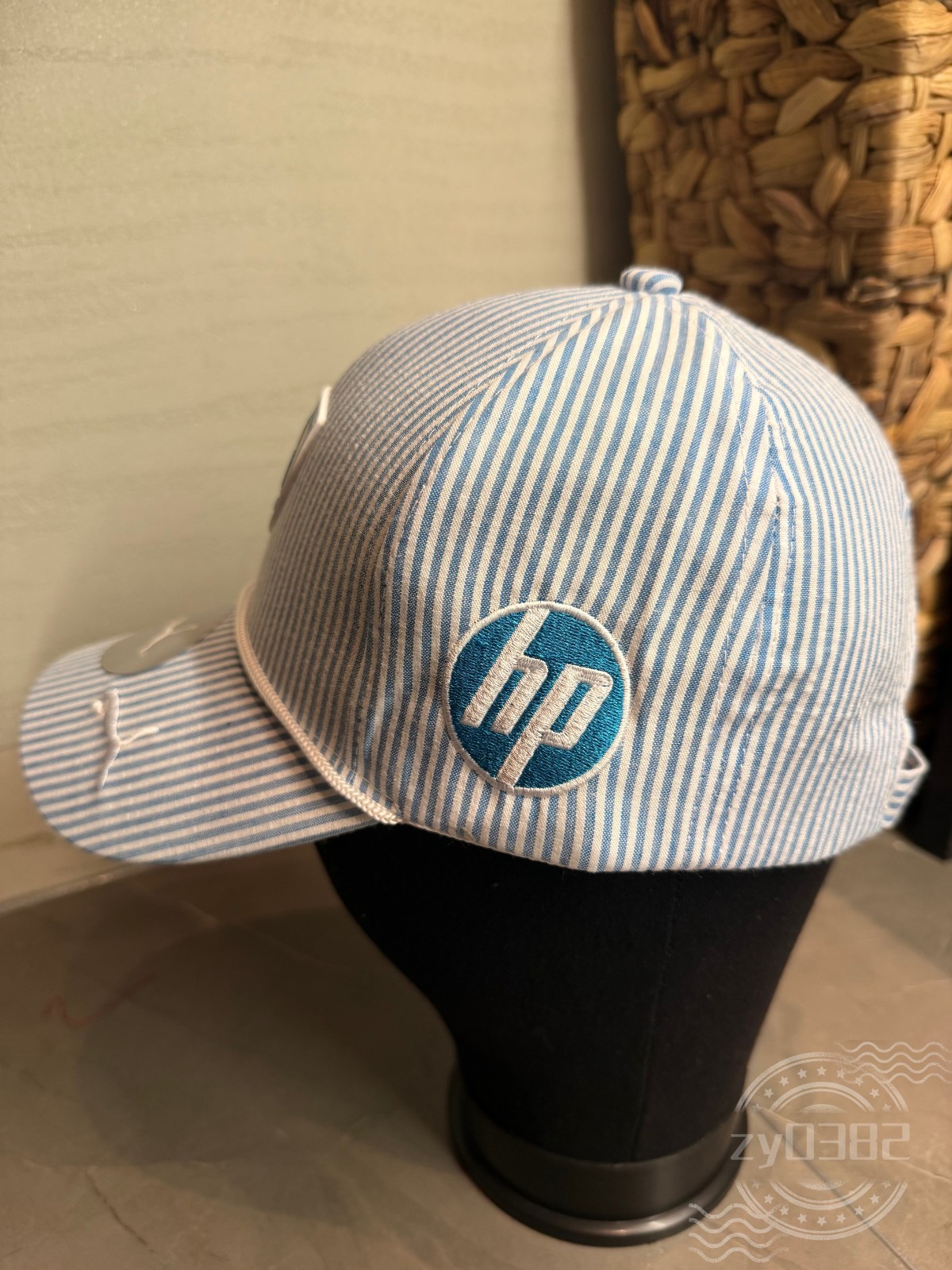 Ferrari Men’s Adult Sports Casual Adjustable Blue Striped Baseball Cap Hat