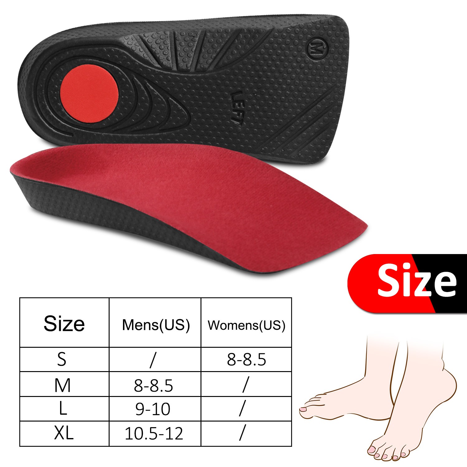 Orthotic Shoe Insoles Inserts Flat Feet High Arch Support Plantar Fasciitis