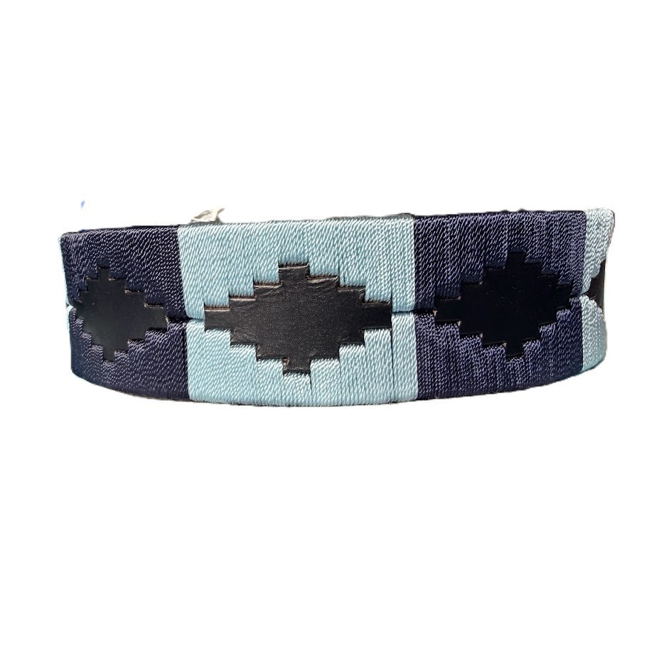Hand Stitched Leather Polo Belt: Gaucho Style Embroidered Belt