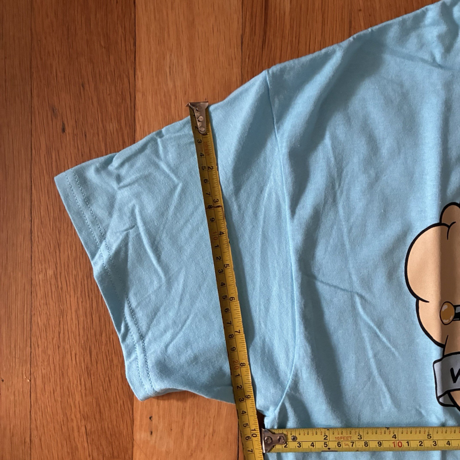 Adventure Time with Finn & Jake Men’s Blue Cartoon Graphic Tee T-Shirt Sz Large