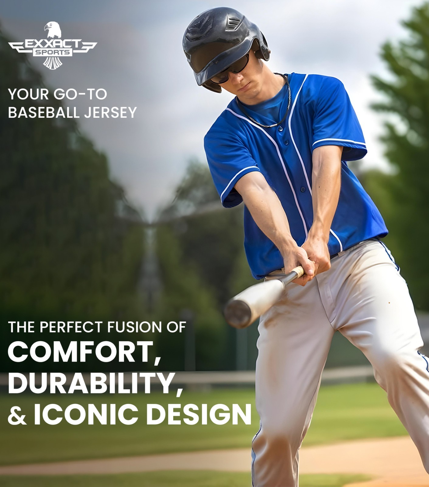 Exxact Sports Blank Baseball Jersey Men, Full Button Down Plain Baseball Jersey