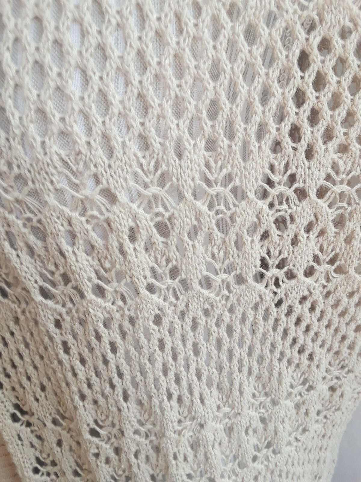 St John’s Bay Women 1XL short sleeve beige beautiful knit tunic TA1-7