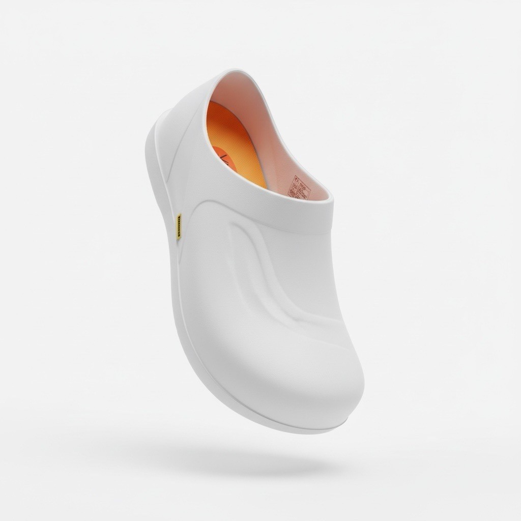 VANGELO SLIP RESISTANT WITH ORTHOLITE PROFESSIONAL CLOGS UNISEX WHITE SIZE W8-M6