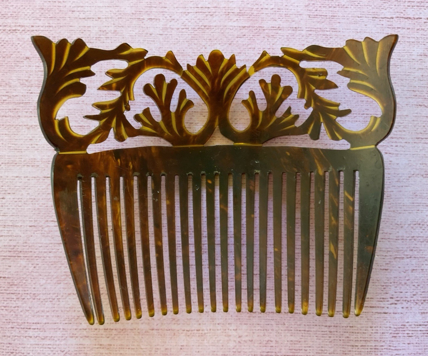 Lot of 4 Antique Victorian Style Faux Tortoise Shell Hair Combs
