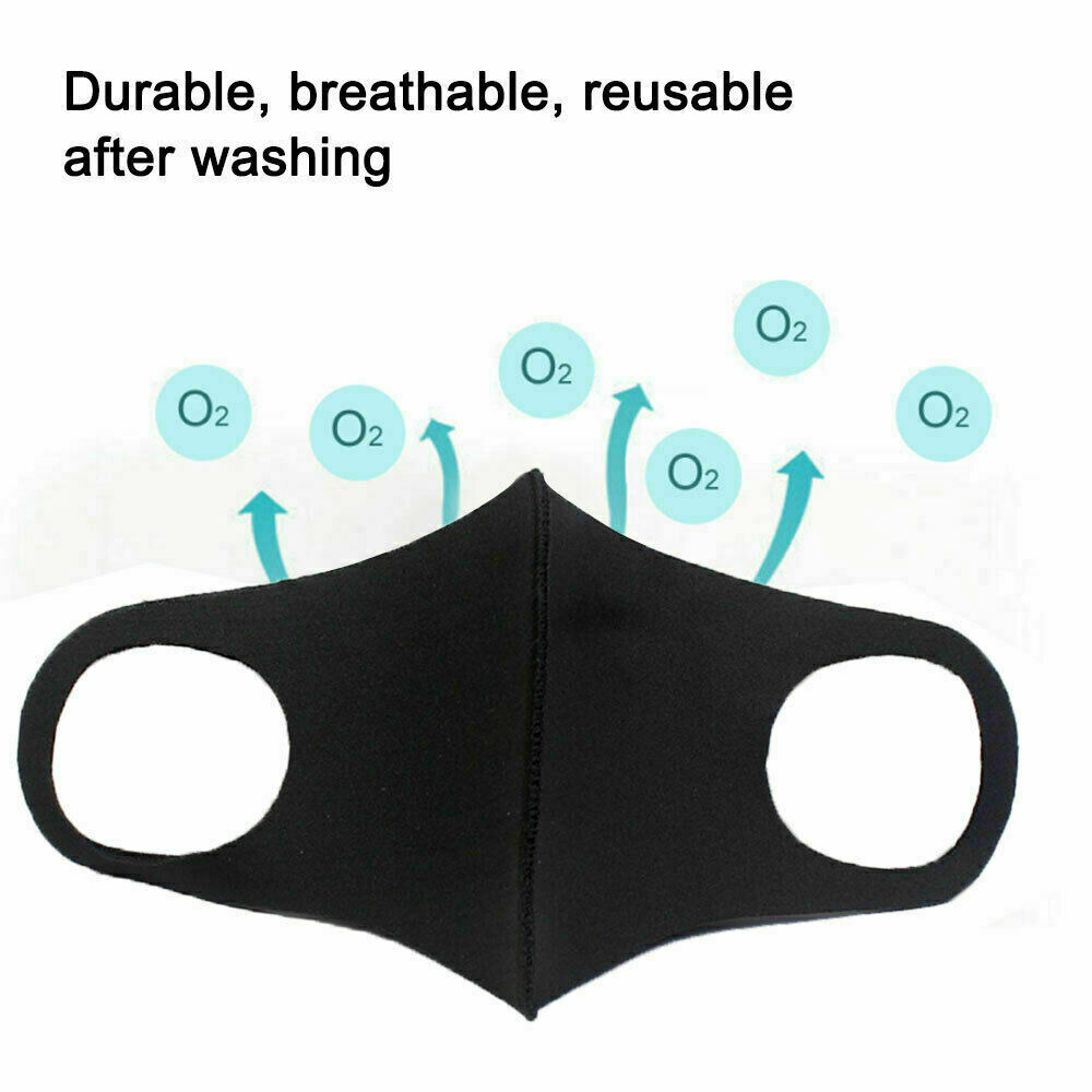 NEW Black Cloth fashion face mask washable reusable face cover unisex US SELLER