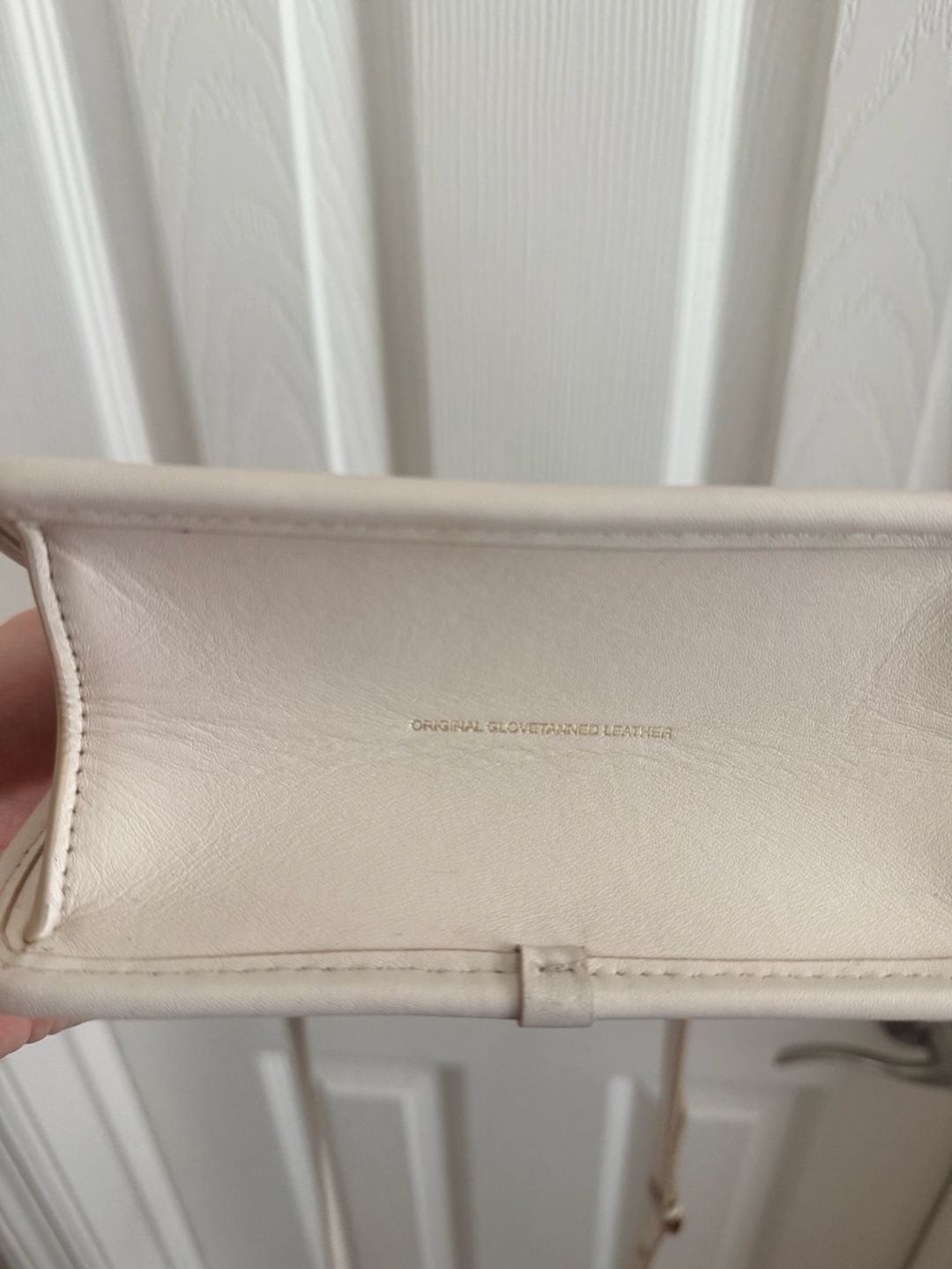 Coach Willis Top Handle 18 in Chalk Glovetanned Leather