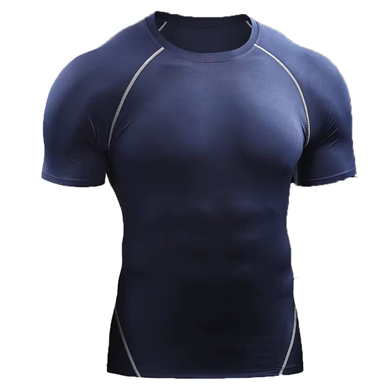 Men Compression T-Shirt Summer Sports Running Quick Dry Fitness Tee Gym Top Gift