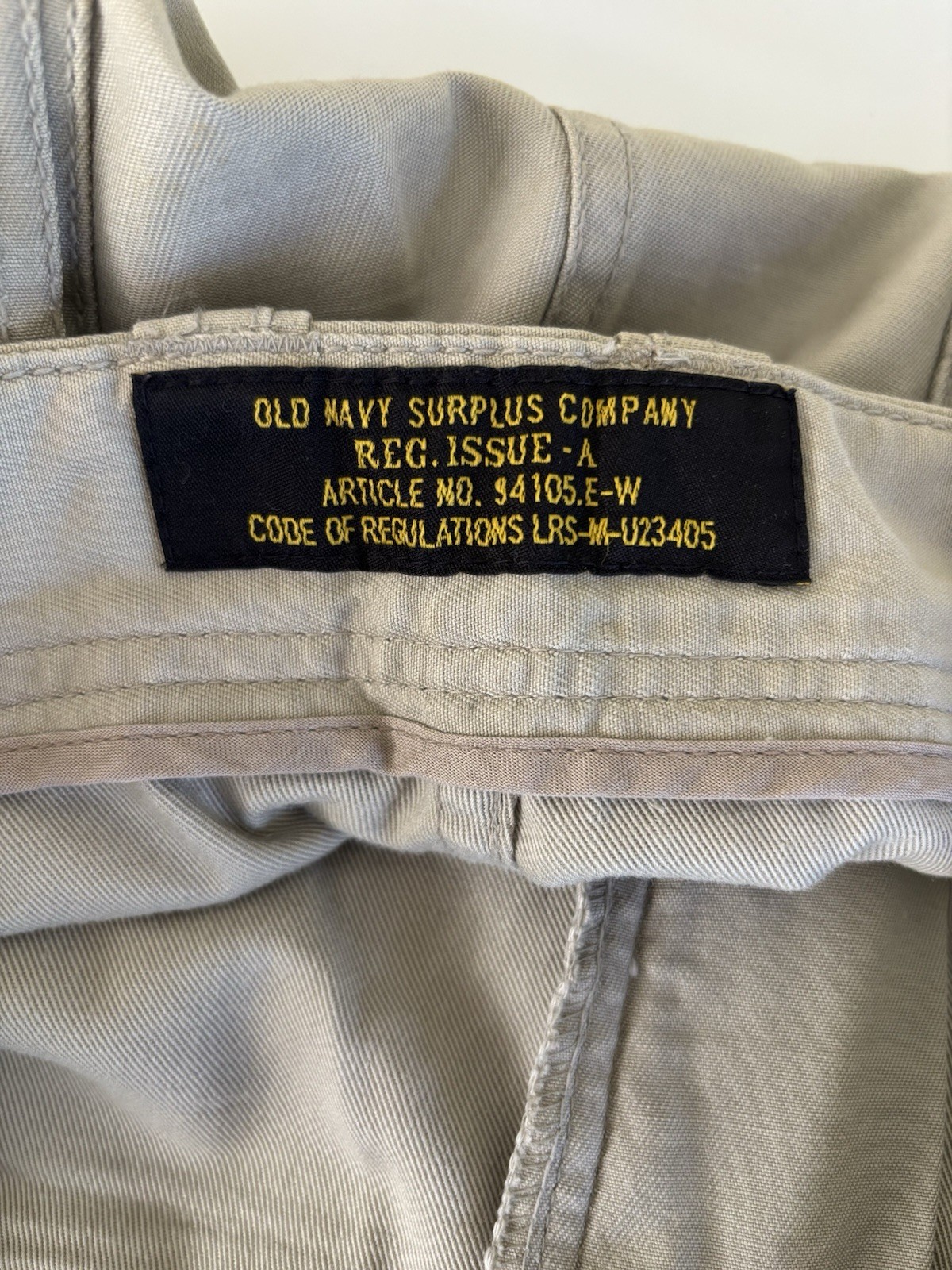 Vintage Y2k Old Navy Surplus Company Men’s Beige Cargo Pants 38W Pockets