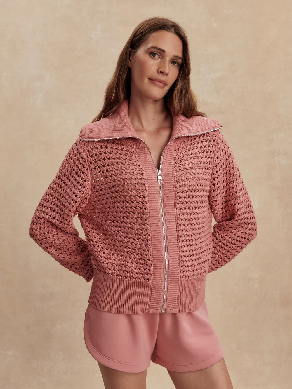 Brand New Varley Eloise Zip-Through Knit Multiple Sizes and Colors In Hand