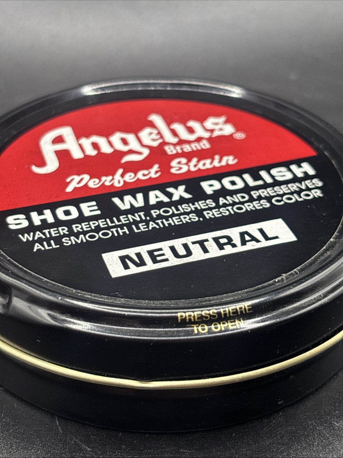 Angelus Shoe Wax Polish 3 oz Neutral!