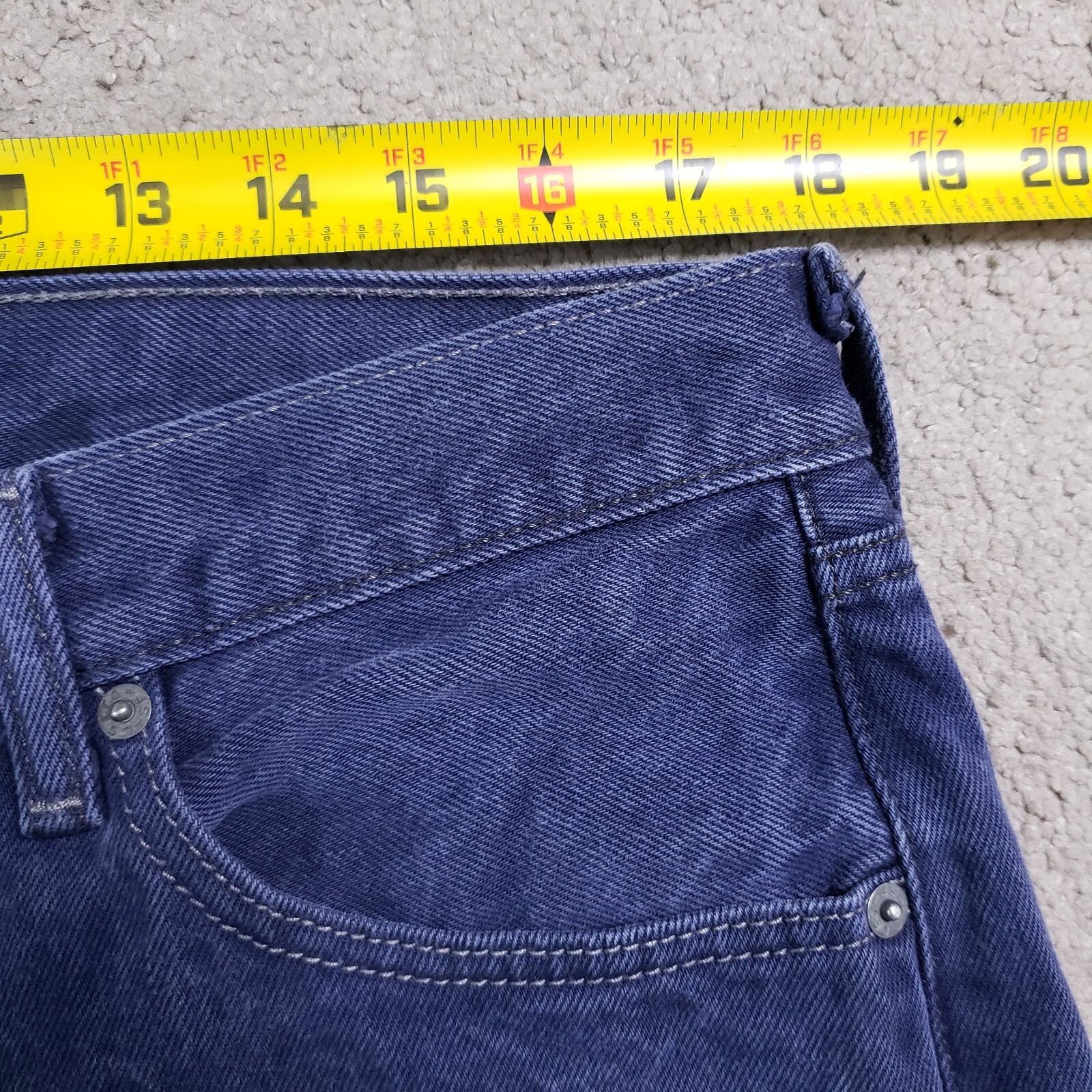 Levi 501 XX Mens Jeans Acid Wash 38×34 (REALLY 36×31) Shrink-To-Fit Straight Y2K