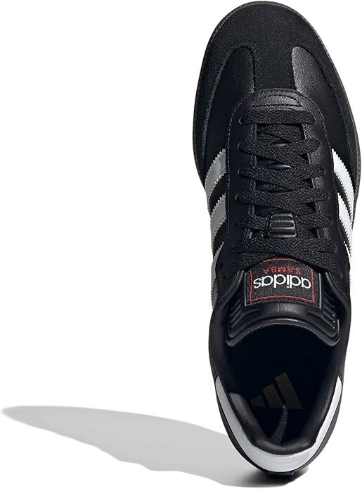 adidas Samba Indoor Sneaker, Black/White/Gum, 5.5 US Unisex Big Kid – NEW