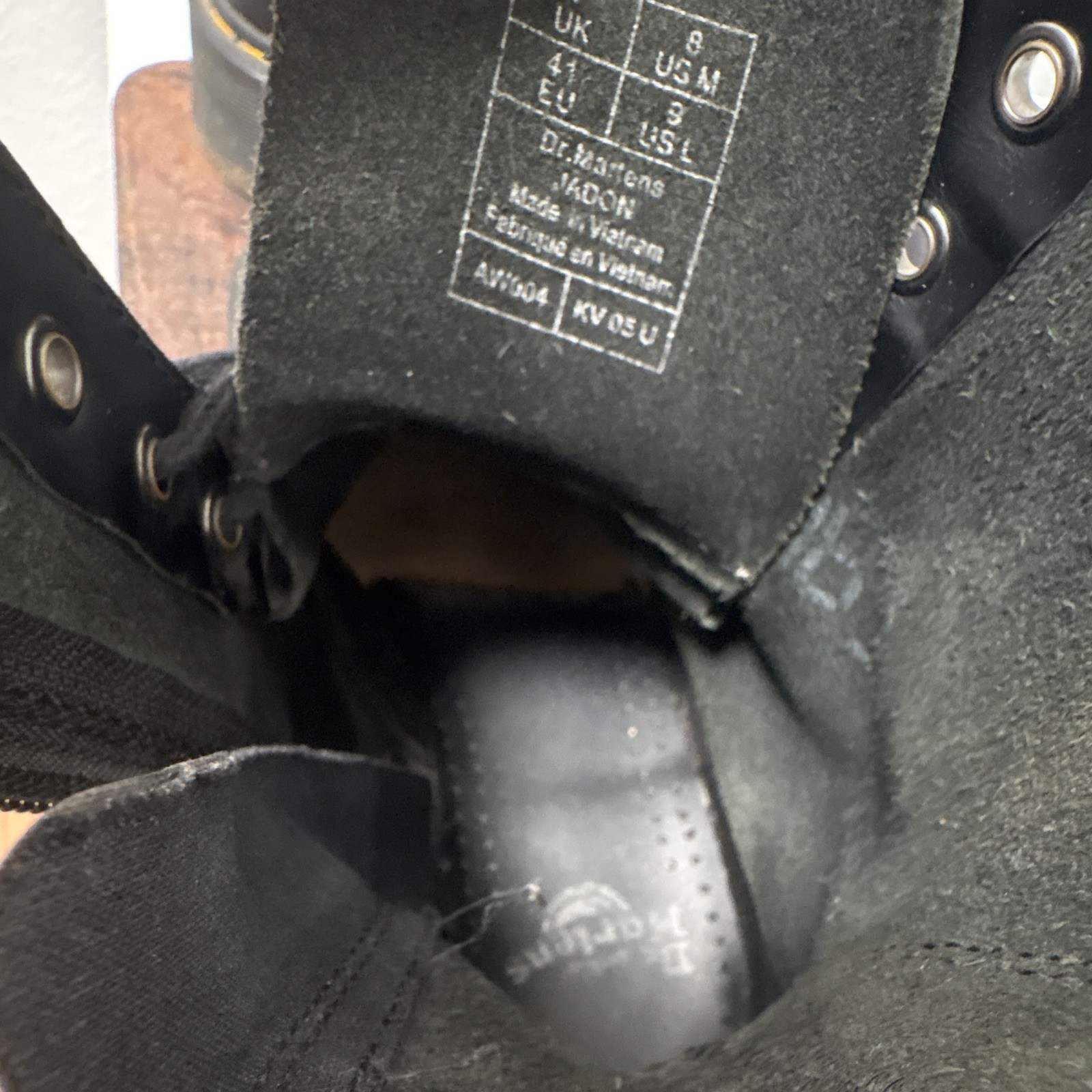 Dr. Martens Black Leather Platform Combat Boots Lace-Up Side Zip US 8 EU 41