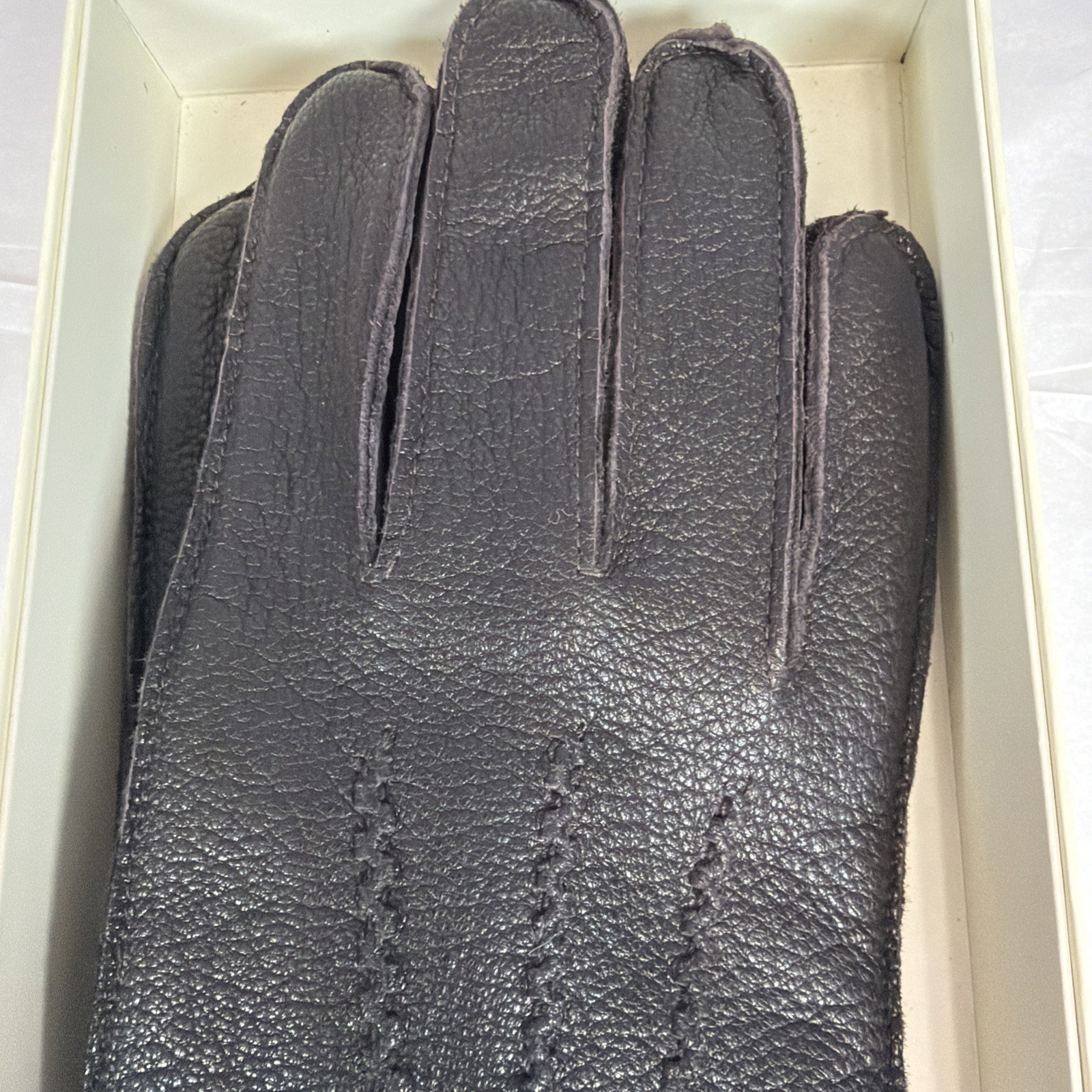 DENTS Lined Butter Soft Sheep Leather Luxury Driving Gloves Medium NWT Black