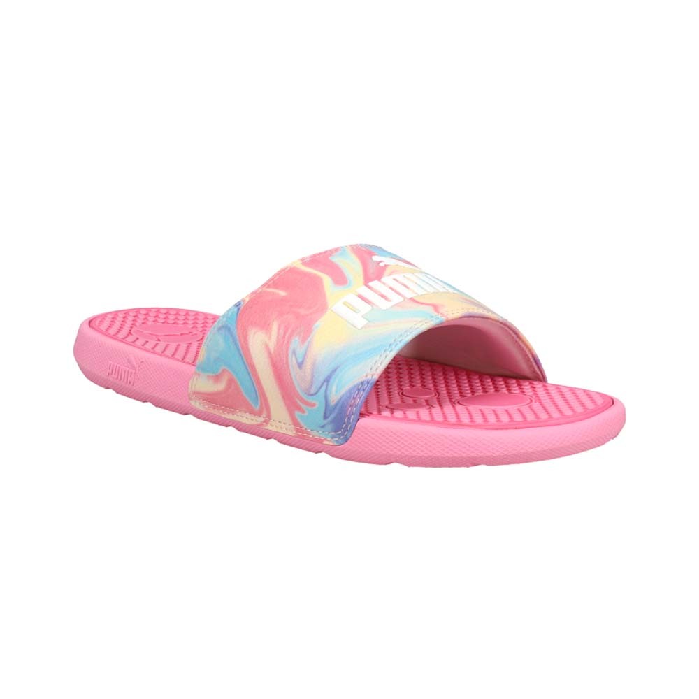 PUMA Cool Cat Ice Cream Swirl Slides Womens Pink Casual Sandals 38695201