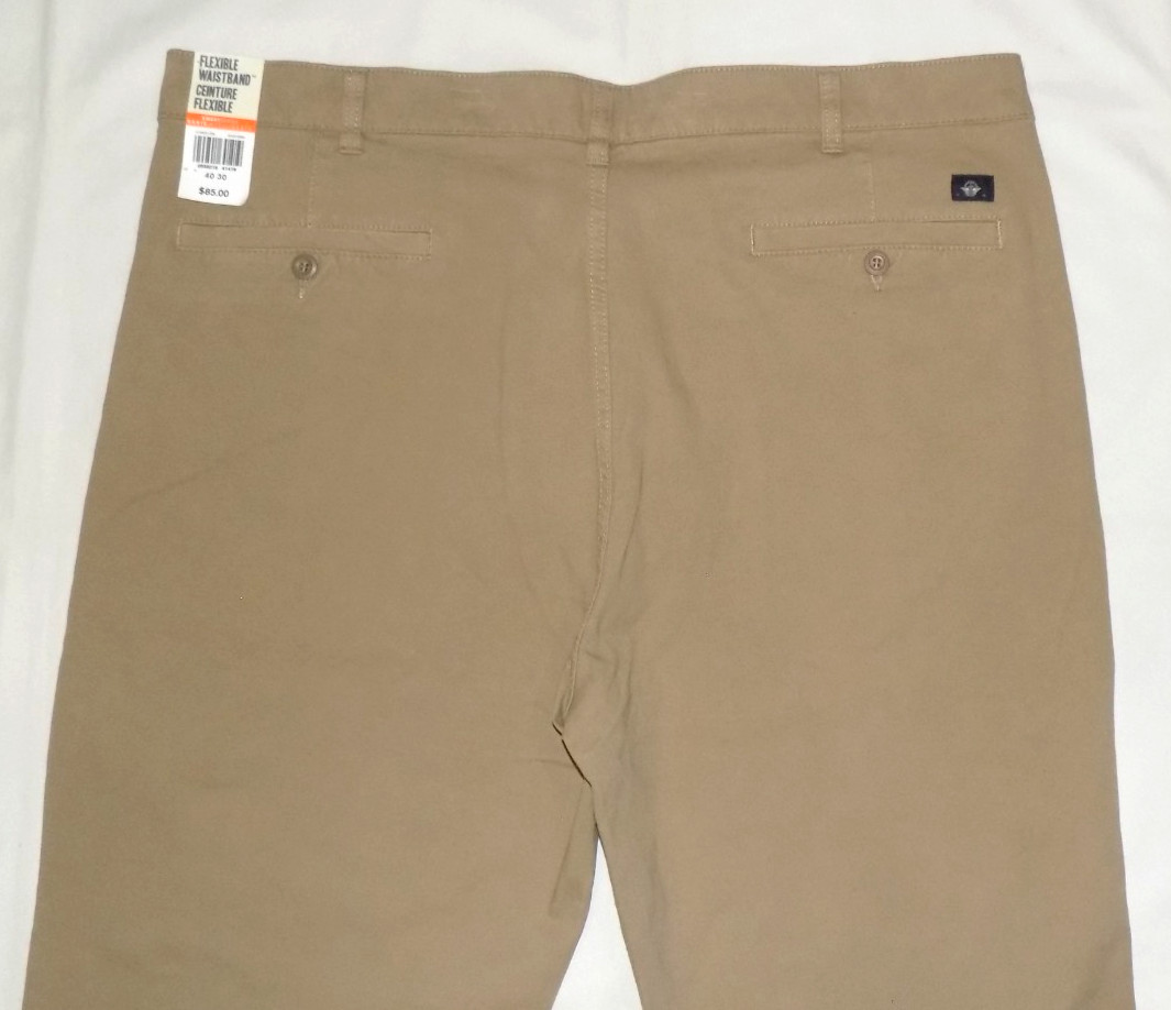 DOCKERS Men’s Ultimate Chino 4-Way Stretch Straight Fit Pants Khaki 40X30 New