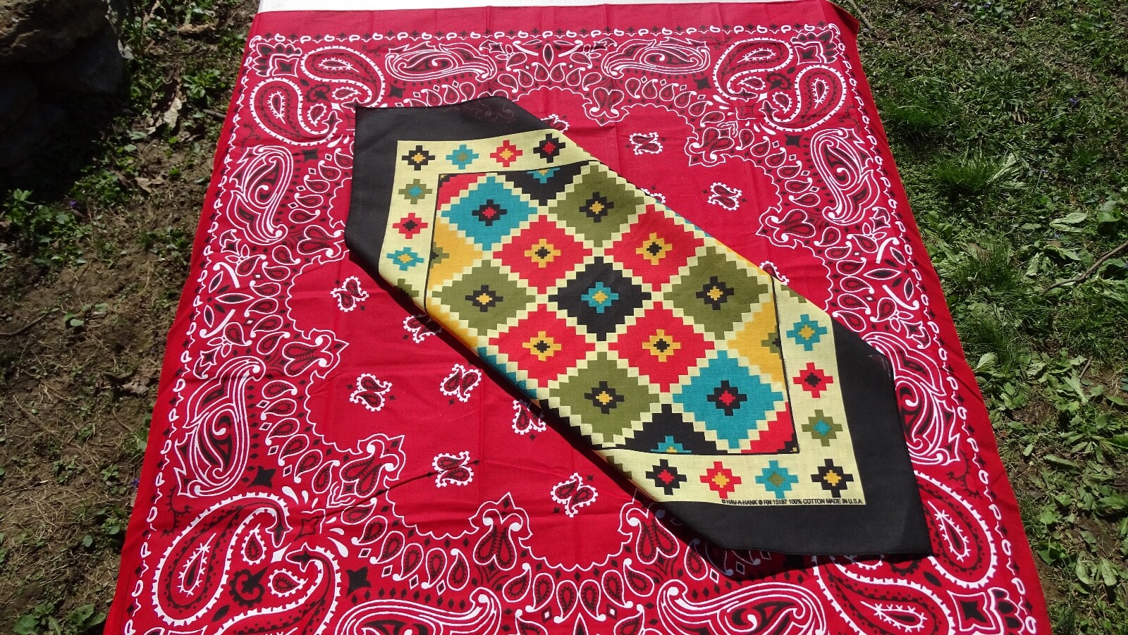 Southwest Argyle 22×22 Bandanna