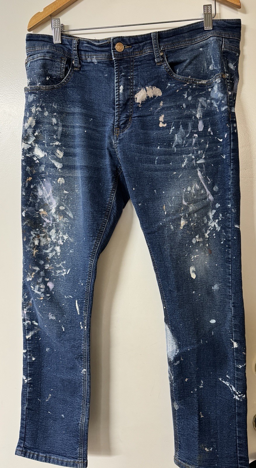 Connecticut Originals Canaan Slim Jeans 36×30 Stretch AS-IS Heavy Paint Stain