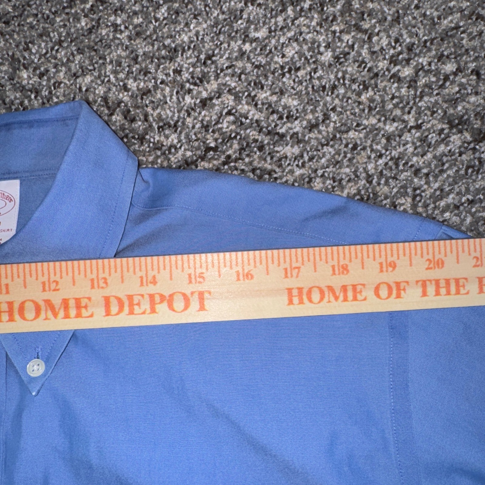 Vintage Brooks Brothers 17/35 Madison Dress Shirt Mens Blue Supima Cotton