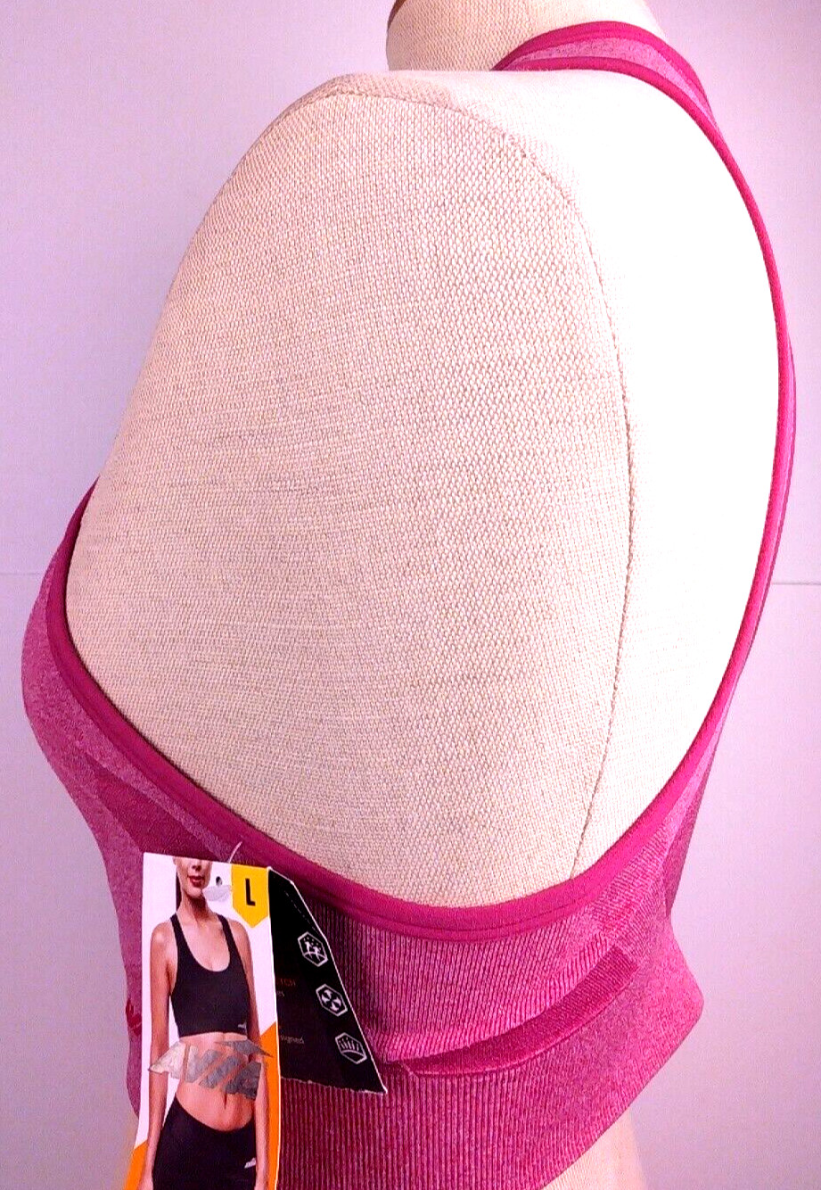Avia RN 15741 Pink Nylon Low Support Pullover Sports Bra Size L – New (50)