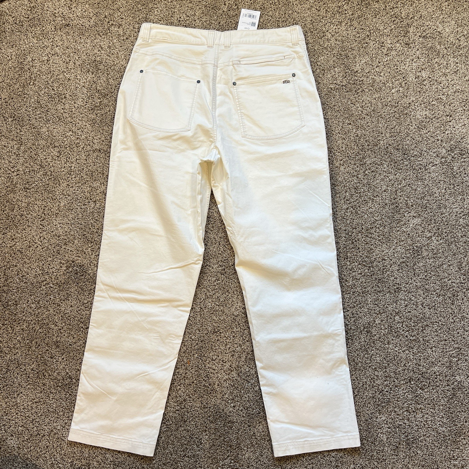 NWT Woman’s 14 Stio Rivet Twill Carpenter Pants Light Ivory Double Knee