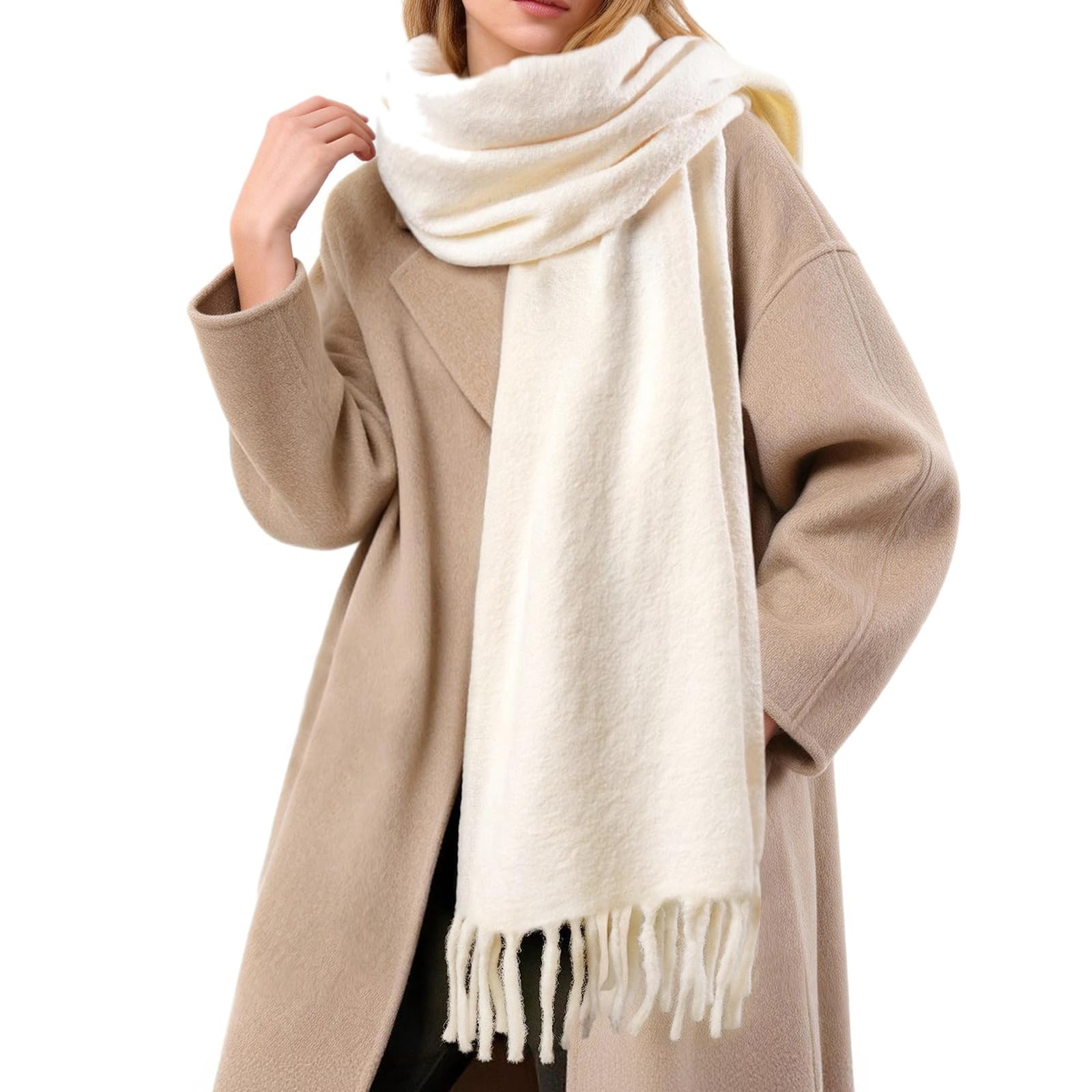 Scarf for Women Men Soft Warm Cashmere Feel Blanket Pashmina Shawl Winter
