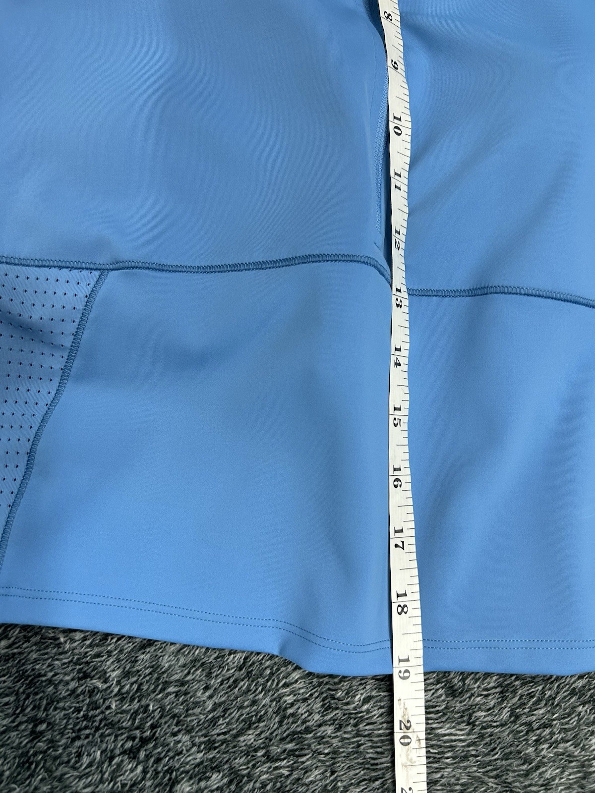 Calia Powermove 1/2 Zip Tranquil Blue Women’s XL Crop Top Sports Bra Tank (D1)