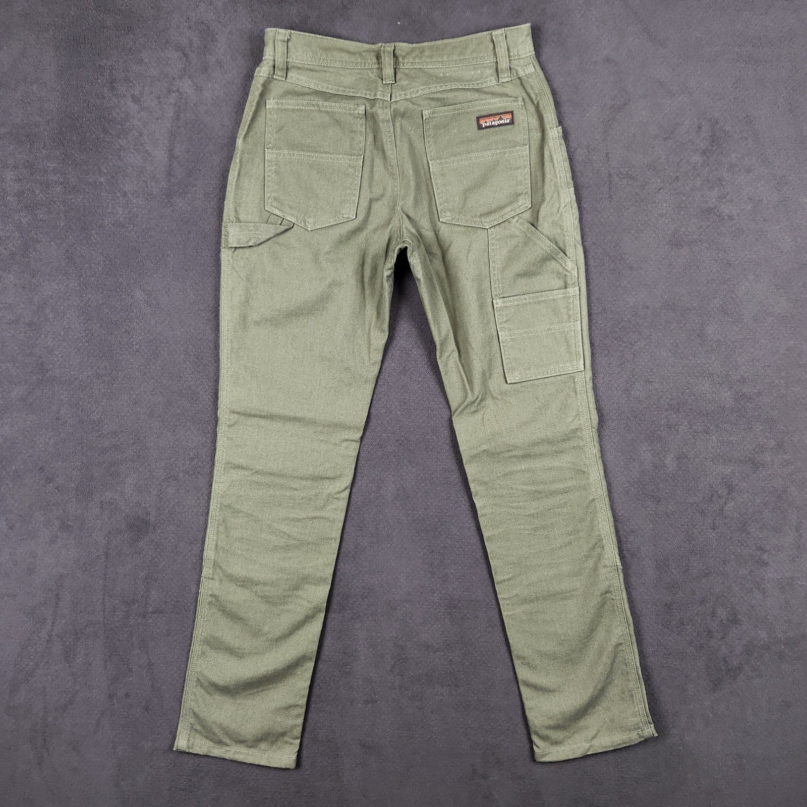 Patagonia Slim All Seasons Hemp Pants Womens 4 Fatigue Green Cargo Straight Leg