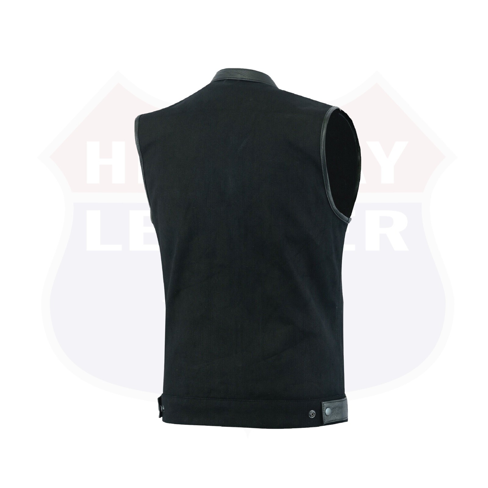 Biker Denim Club Style Anarchy Vest with Conceal Carry Gun Pocket SKU HL21689