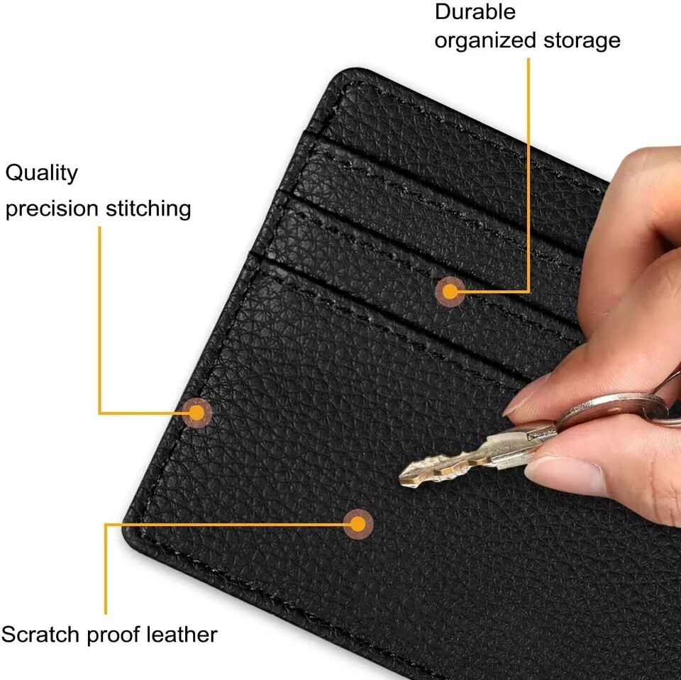 Mens RFID Blocking Leather Wallet Credit Card ID Holder Zipper Purse Waterproof