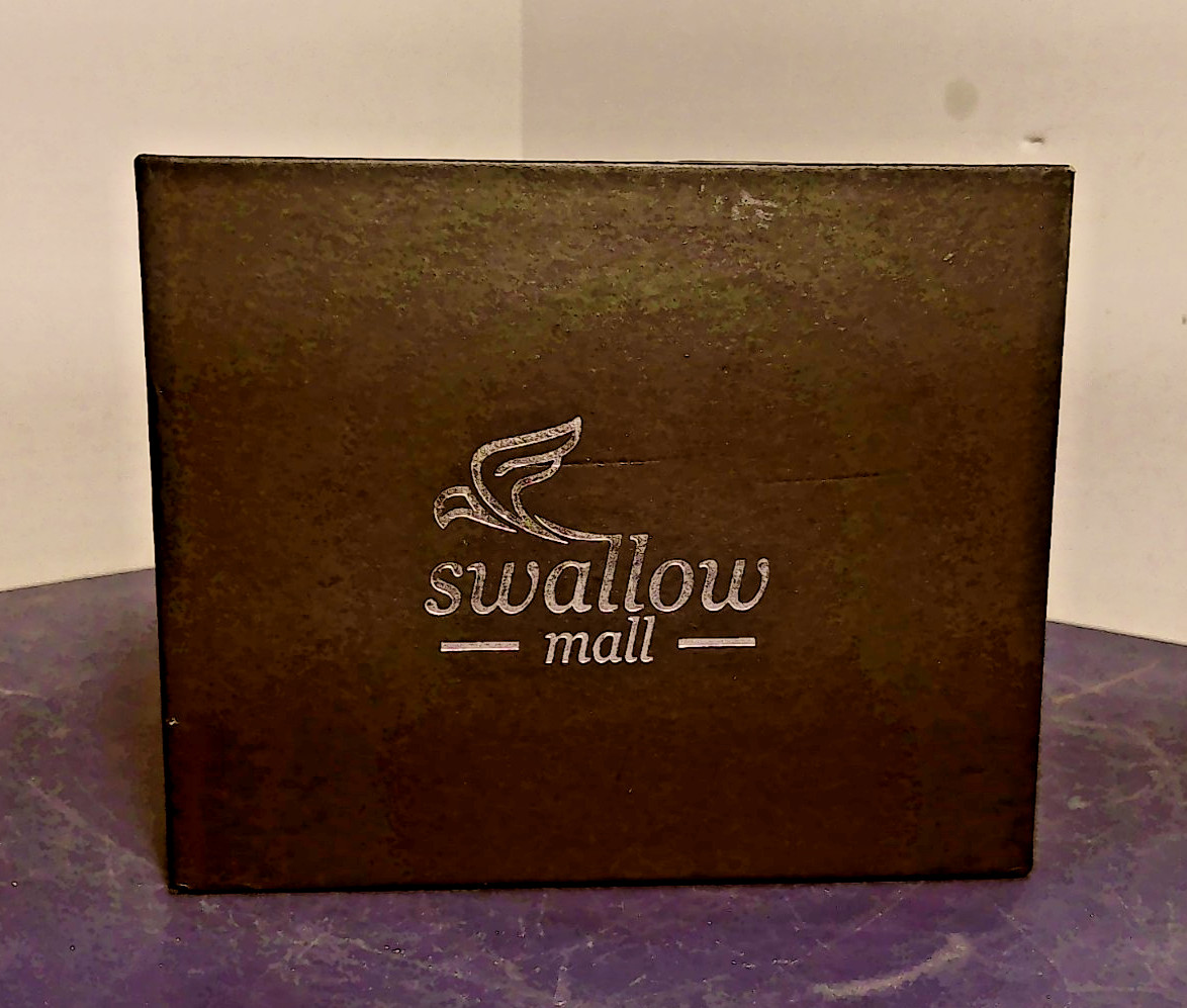 Original Swallow Mall Wallet Genuine Black Leather Bifold Wallet