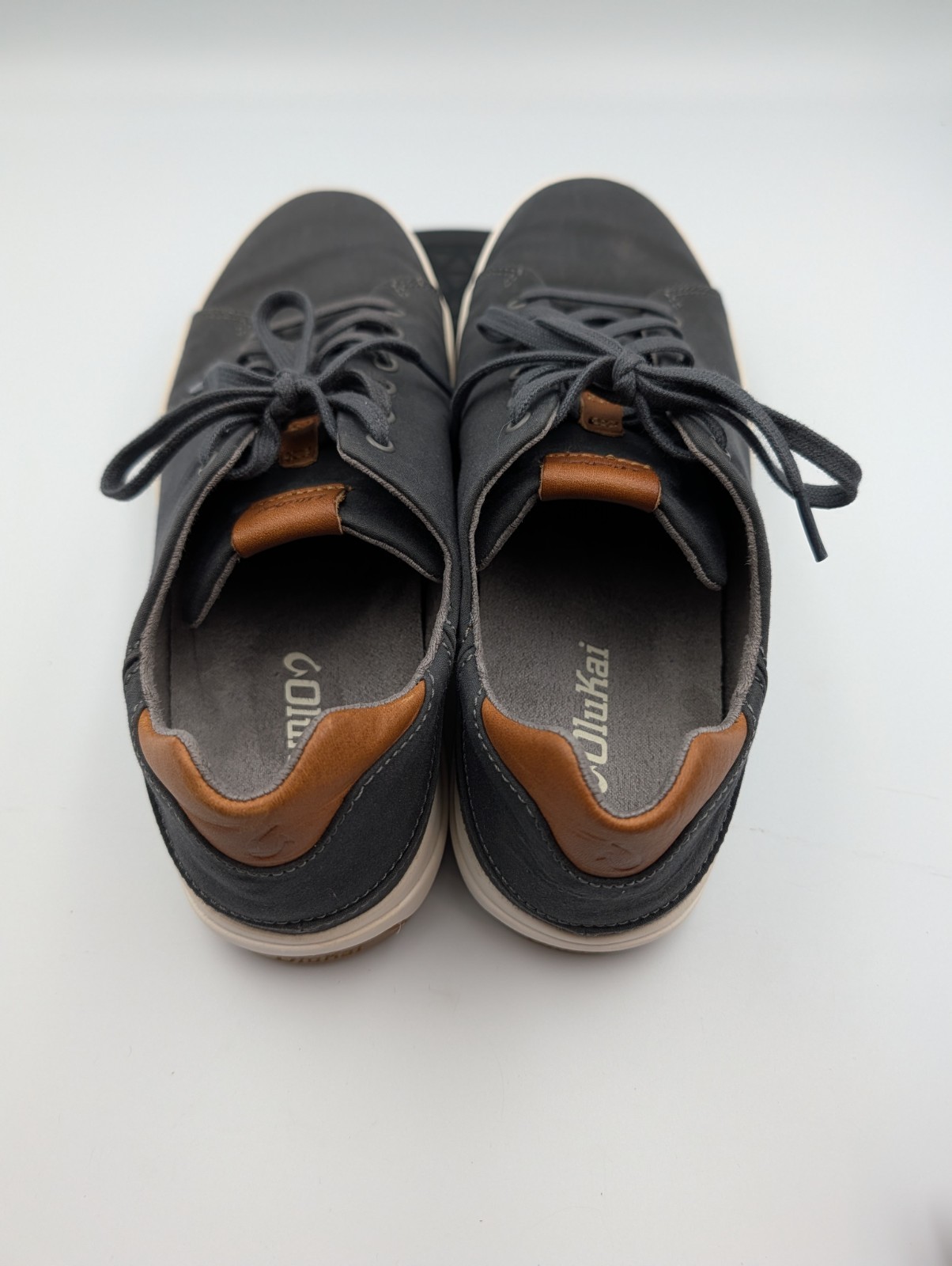 Olukai Lae’ahi Li Men’s Casual Shoes. Size 8.5 (EUR 41.5) Dark Gray Canvas.