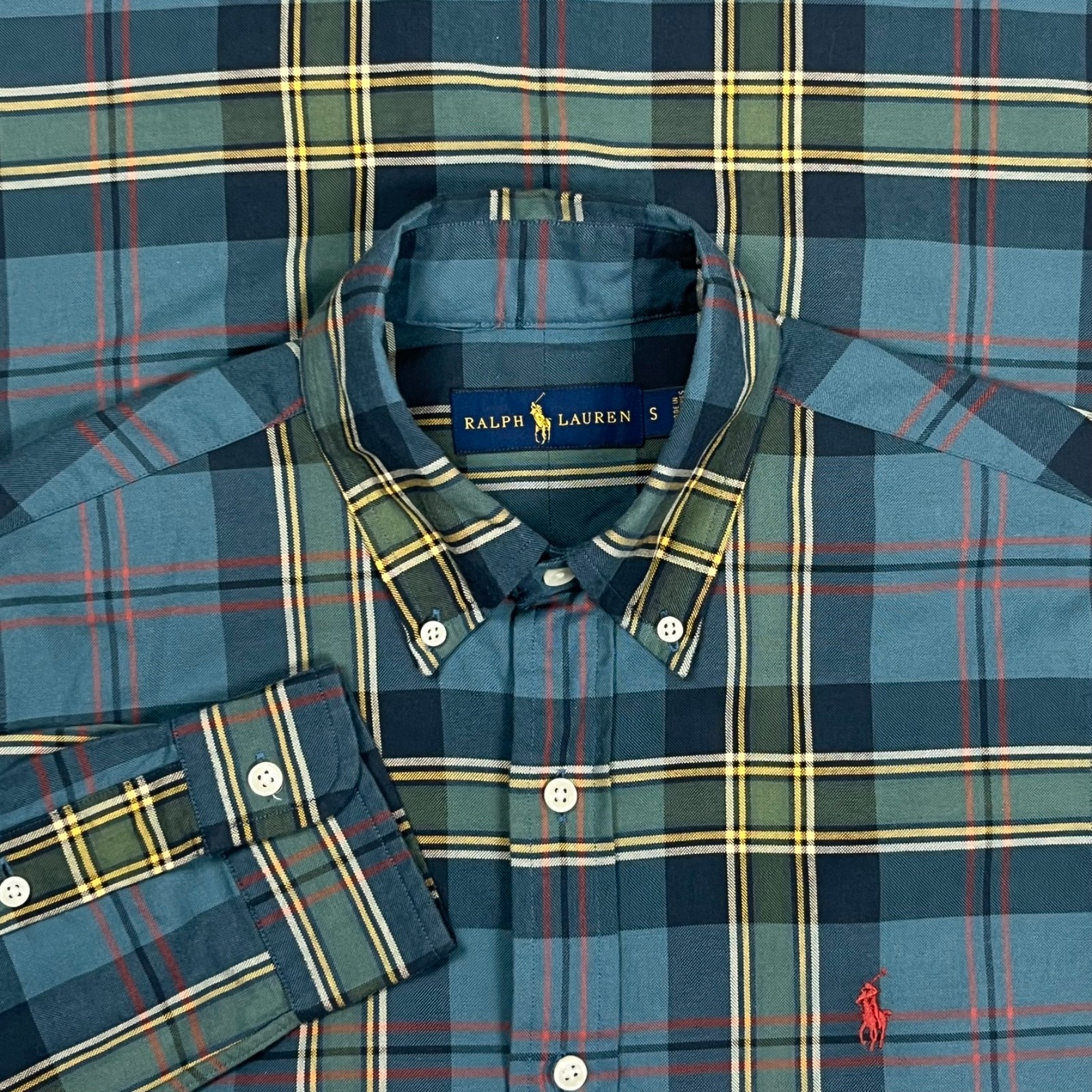 Polo Ralph Lauren Men’s Vintage Checked Plaid Button Down Classic Shirt Size S