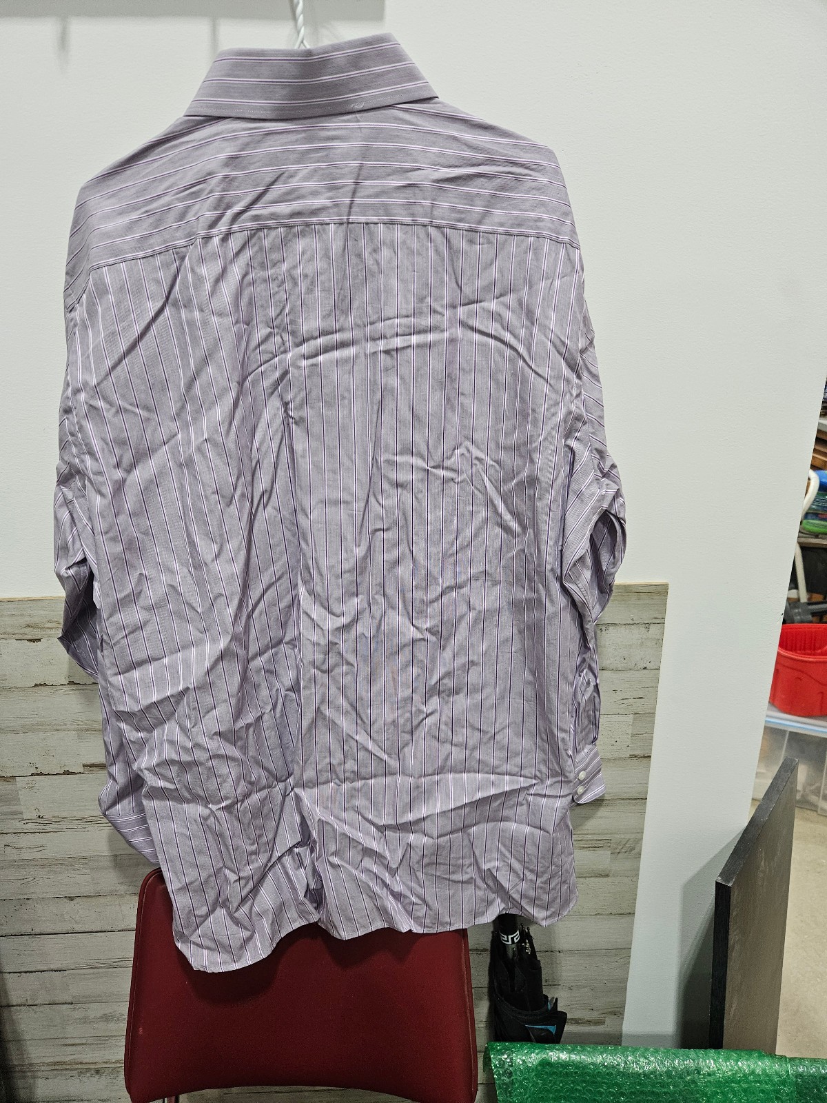 Broletto striped Dress Shirt Men’s 34/35 17.5 Business Casual Preppy Button Down