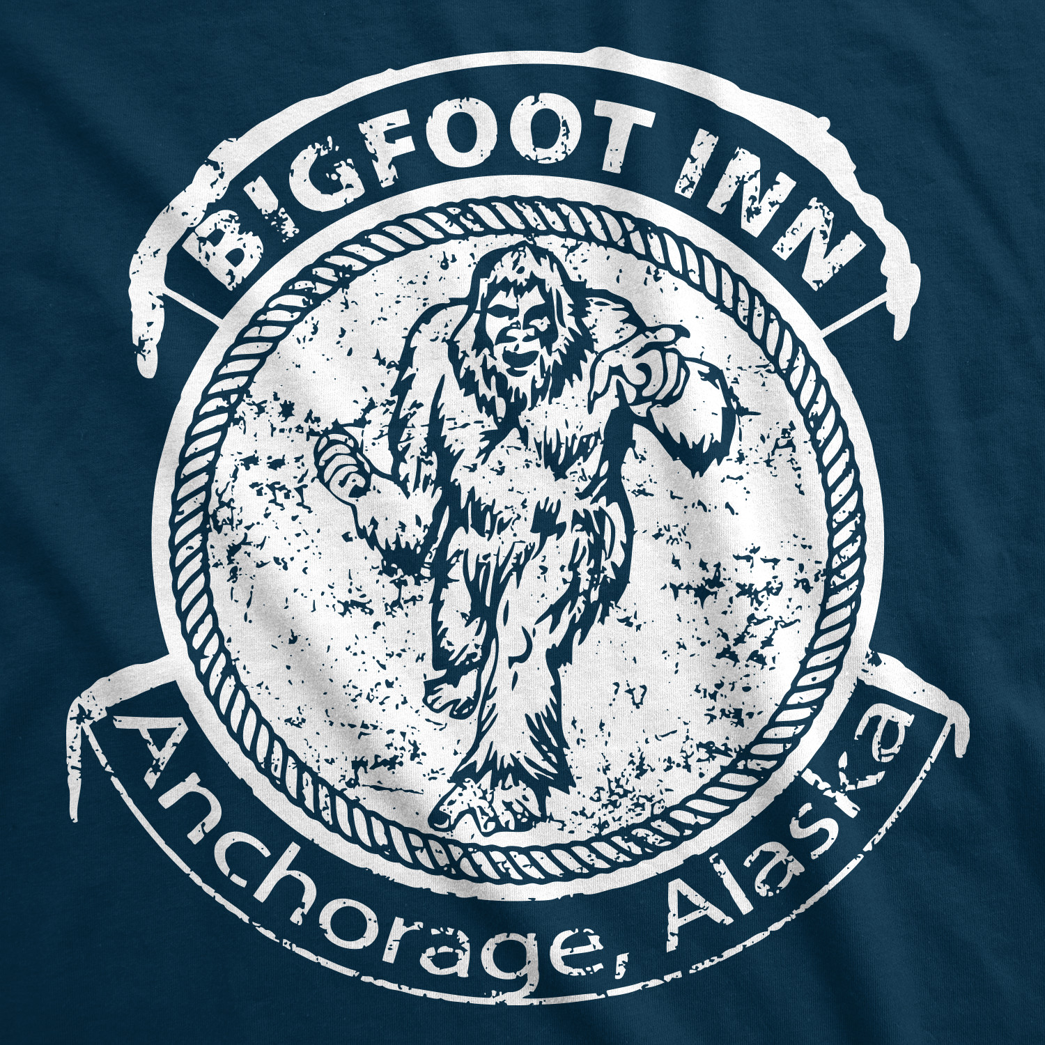 Big Foot Inn T Shirt Funny Dive Bar Pub Sasquatch Drinking Graphic Tee