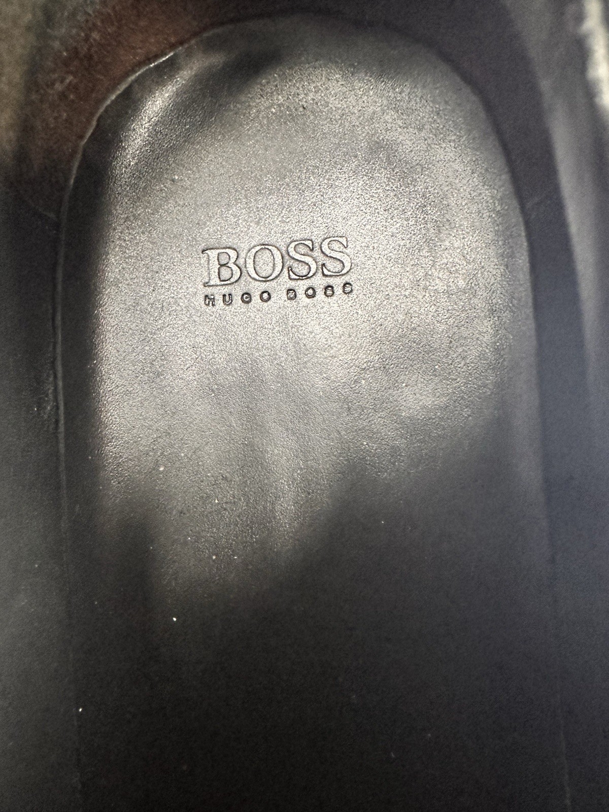 BOSS Hugo Boss Black Leather Cap Toe Lace-Up Oxford Dress Shoes Men’s 10.5