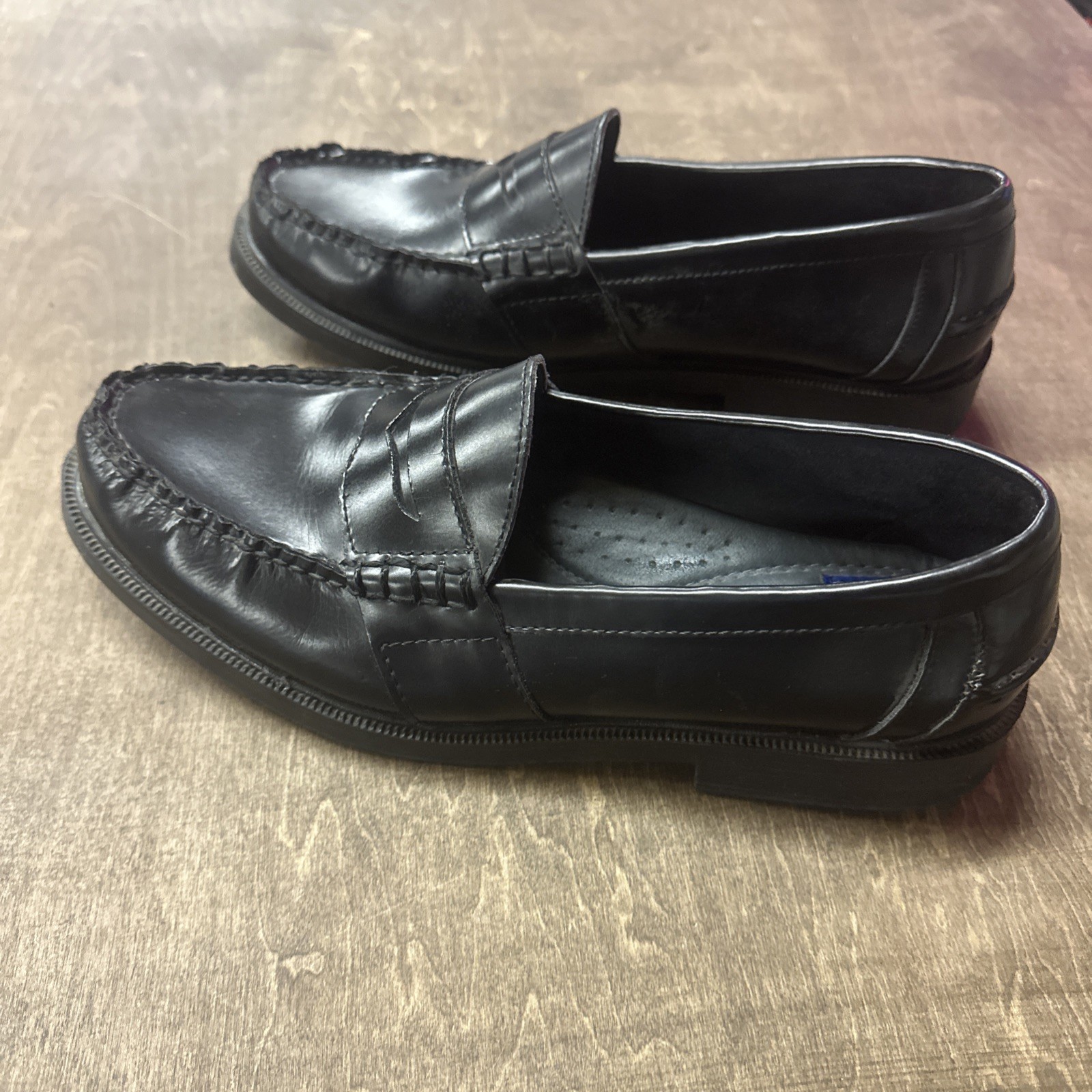 Nunn Bush Men’s 12M Black Leather Penny Loafers Slip On Shoes Preppy Casual
