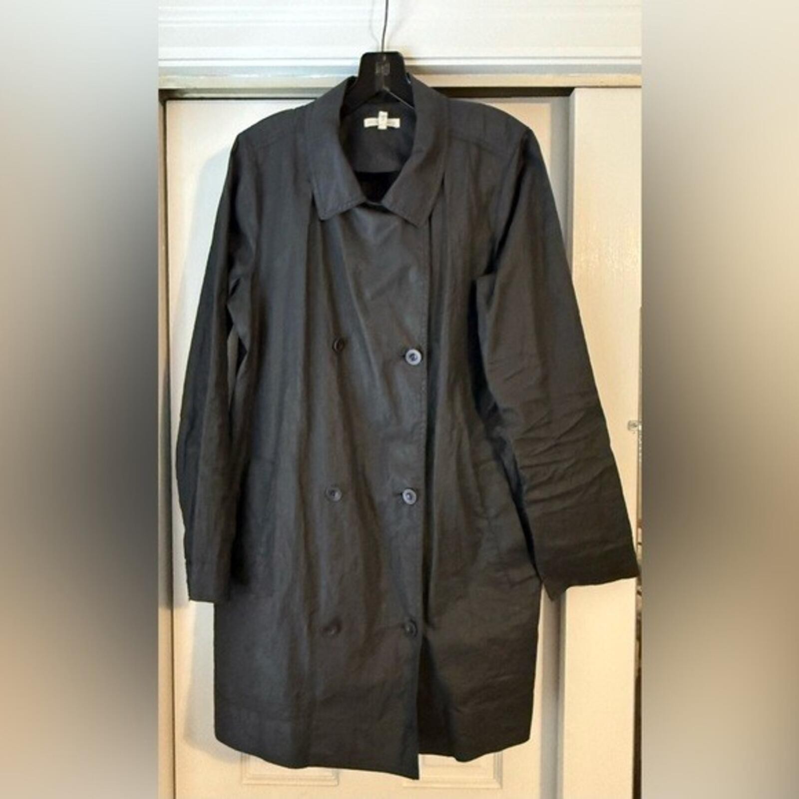 EILEEN FISHER 100% LINEN UNLINED JACKET SIZE S EUC Returns Accepted